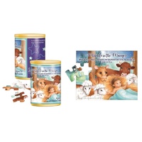 20 Piece Christmas Puzzle in Round Cannister: Miracle in the Manger