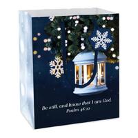 Christmas Gift Bag Navy Blue: Be Still and Know