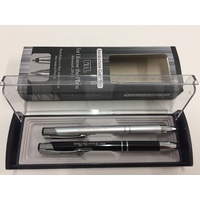 Adoration Gift Set Black/Silver Pen And Pencil