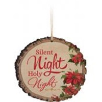 Bark Ornament: Silent Night Holy Night