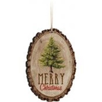 Bark Ornament: Merry Christmas