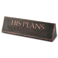 Desktop Reminder Plaque - His Plans