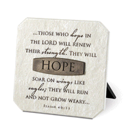 Hope - Plaque (Polyresin) Isaiah 40:31