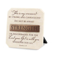 Strength Bronze Title Bar Plaque