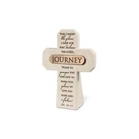 Journey Resin Desktop Cross With Bronze Title Bar