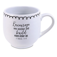 Ceramic Mug : Friend (1 Thess 5:11) White With Black Print (473 ML) (Artisan Doodle Mugs Series)