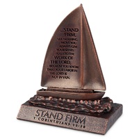 SCULPTURE OF FAITH STAND FIR BOAT 5.25"H