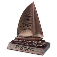 SCULPTURE OF FAITH BE STRONG BOAT 5.25"H