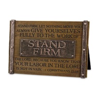 PLAQUE-RESIN-BLESSINGS-STAND FIRM