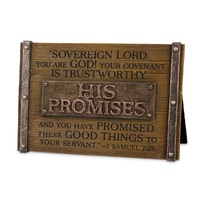 Resin Blessings Plaque: His Promises (2 Samuel 7:28)