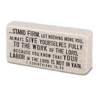 Cast Stone Plaque - Stand Firm