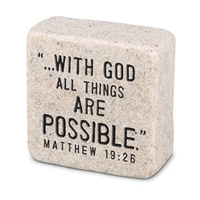 Cast Stone Plaque Scripture Stone - Faith