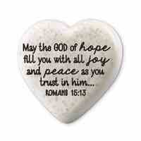 Scripture Stone: Hearts of Hope - Joy & Peace (Romans 15:13)