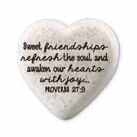 Scripture Stone: Hearts of Hope - Friendships (Proverbs 27:9)