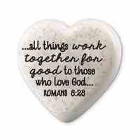 Scripture Stone: Hearts of Hope - Believe (Romans 8:28)