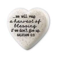Scripture Stone: Hearts of Hope - Blessing (Galatians 6:9)