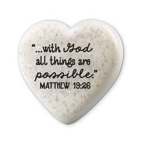Scripture Stone Hearts of Hope: With God