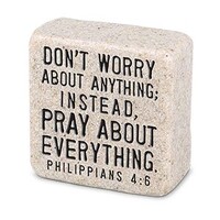 Cast Stone Plaque Scripture Stone - Pray