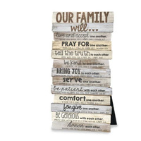 Our Family Will.. Plaque Wall/Desktop Stacked 5"x10"