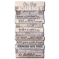 Medium Stacked Wood Wall Plaque - Journey