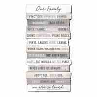 Medium Stacked Wood Wall Plaque - Our Family