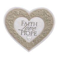 Faith Hope Love Keepsake Heart Box