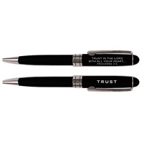 Metal Pen, Trust Black (Prov 3: 5-6) (Simply Yours Collection)