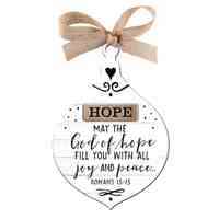 Christmas Ornament: Hope, Metallic (Mdf/resin)