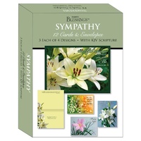 Boxed Cards: Sympathy Lilies (12 cards, 3 each of 4 designs)