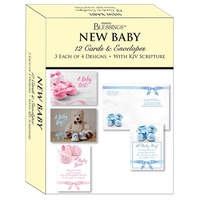 Boxed Cards: New Baby (12 cards, 3 each of 4 designs)