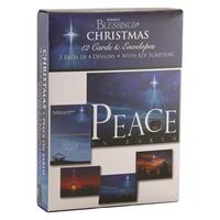 Christmas Boxed Cards: Peace On Earth (12 cards, 3 each of 4 designs)