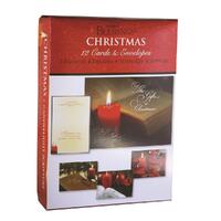 Christmas Boxed Cards: Candlelight Scripture (12 cards, 3 each of 4 designs)