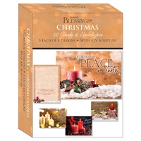Christmas Boxed Cards: Christmas Candles (12 cards, 3 each of 4 designs)