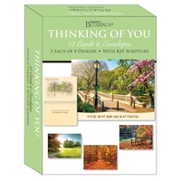 Boxed Cards: Thinking of You Pathways (12 cards, 3 each of 4 designs)