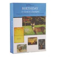 Boxed Cards: Birthday Wildlife (12 cards, 3 each of 4 designs)
