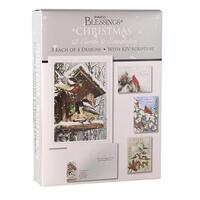 Christmas Boxed Cards: Winter Treehouse Birds (12 cards, 3 each of 12 designs)