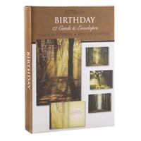 Boxed Cards: Birthday Rays Of Light (12 cards, 3 each of 4 designs)