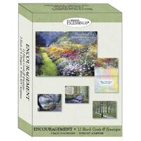 Boxed Cards: Encouragement Serene Settings (12 cards, 3 each of 4 designs)