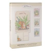 Boxed Cards: Children's Birthday - Woodland Creatures (12 cards, 3 each of 4 designs)