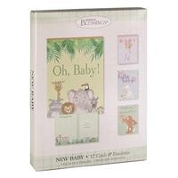 Boxed Cards: New Baby - Hello Baby! (12 cards, 3 each of 4 designs)