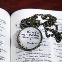 Epiphaneia Women's Necklace - She Is More Precious... Proverbs 31:10