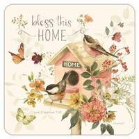 Coaster Set of 4: Bless This Home (2 Samuel 7:29)