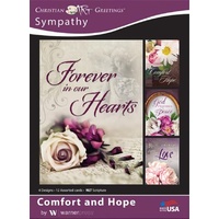 Boxed Cards: Sympathy Comfort And Hope (12 cards 3 of 4 designs)