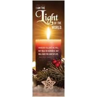 Christmas BookmarK: I Am The Light Of The World (Pack of 25)