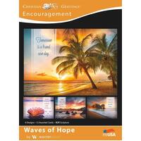 Boxed Cards: Encouragement Waves of Hope (12 cards, 3 each of 4 designs)