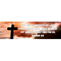 Bumper Sticker - But God Commendeth His Love