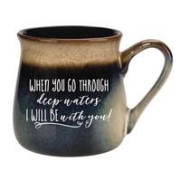 Pottery Style Glazed Mug: When You Go Through Deep Waters