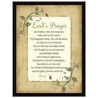 The Lord's Prayer - Simple Expressions Plaque 16 x 21 cm approx