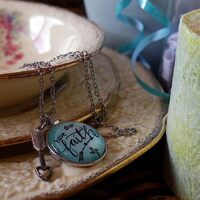 Epiphaneia Women's Have Faith Christian Pendant Necklace with Arrow
