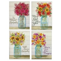 Sympathy - Flowers in Glass (12 Boxed Cards)